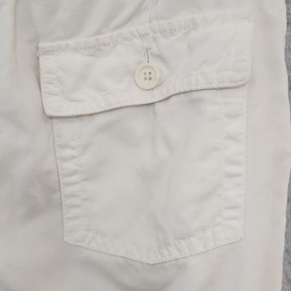 EXPRESS cotton linen blend white pants for women - Picture 5 of 11